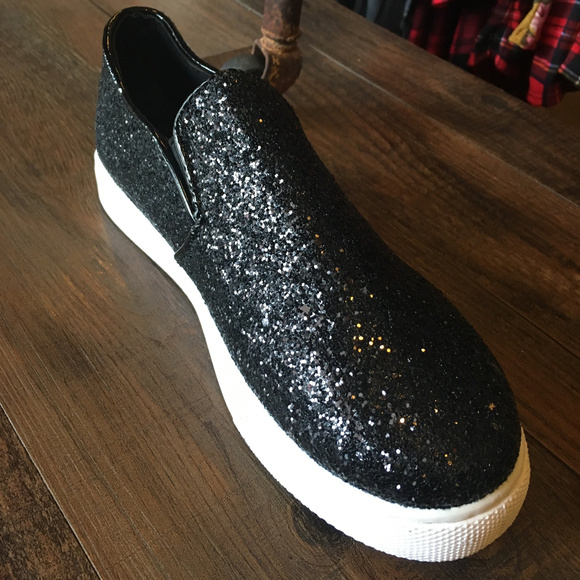 Shoes - Offers welcome! NIB Black Sparkles Slip on Shoes